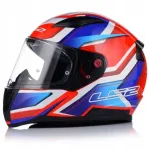 Mootorratturi kiiver LS2 FF353 Rapid II Flitz, valge/must/punane, suurus XS