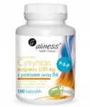Toidulisand Aliness magneesiumtsitraat vitamiin B6 ja kaaliumiga, 100 kapslit