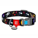Waudog Nasa nailonist koera kaelarihm, L suurus (33&ndash;49 cm, 25 mm), QR aadressikaardiga