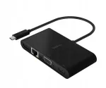 USB-C jagaja Belkin AVC004btBK, 4K HDMI, VGA, USB, USB-C, LAN, Power Delivery 100W