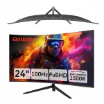 Aiwa 24" m&auml;ngumonitor 1920x1080 100Hz HDMI, kumer, raamita