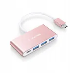 USB-C hub LENTION 4in1 PD 100W ja USB 3.0, MacBookile