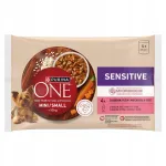 Koeratoit PURINA ONE Sensitive Mini l&otilde;hega, 4 x 85 g, v&auml;ikestele t&otilde;ugudele