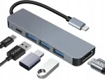 USB-C hub 4K HDMI, 3 USB-A, PD 100W