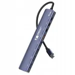 USB-C jagaja VEMONT 7in1, 10 Gbps, PD 100W laadimine