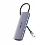 Unitek uHub Q4 H1112EGY01 USB-C jagaja, 4x USB-A, 10 Gb/s, 30 cm, hall