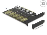 Kaart Delock 90435, PCIe x16, 5 sisemist M.2 Key B / SATA pistikut