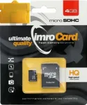 xD 4GB m&auml;lukaart micro SD adapteriga