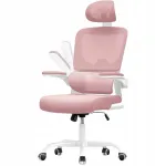 Ergonoomiline kontoritool selja toestusega, roosa, X24F00K130