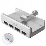 USB jagaja ORICO MH4PU-P-SV-BP, 4x USB 3.1 Gen 1, 5Gb/s, alumiinium