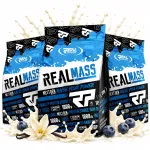 Valgu- ja s&uuml;sivesikute pulber REAL PHARM Real Mass 1kg, vanilje ja marjade maitsega