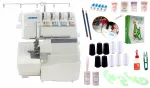Juki MO-735 overlock-&otilde;mblusmasin lisade ja raamatuga