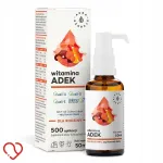 Toidulisand Aura Herbals ADEK (A, D3, E, K2 MK7) tilgad, 50 ml