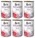 Koerte konserv BRIT Pate & Meat lambalihaga, 6 x 400 g