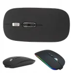 Juhtmevaba vaikne hiir Bluetooth, must, 2.4G