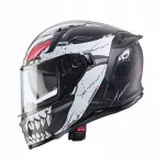 Motorratturi kiiver Caberg Avalon X, t&auml;ielikult kaetud, must/valge, XL