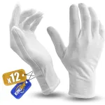 Puuvillased kindad COSMETIC DUST-FREE, 100% puuvill, x12