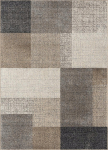 L&uuml;hikarvaline Pearl vaip, geomeetrilise mustriga, pruunikashall, 140x200 cm