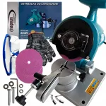 Kettsaagade teritaja 800W metallalusega, 3 ketast