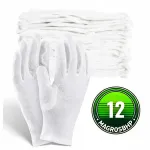 Puuvillased kosmeetilised kindad, 12 paari, 100% puuvill, suurus 9