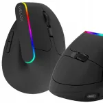 Ergonoomiline vertikaalne hiir randmetoega, BT, USB, 2.4GHz