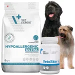 Kuiv koeratoit tundlikele koertele Hypoallergenic Ultra 8 kg + lisand VetoSkin, Vet Expert