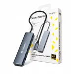WOZINSKY USB-C jagaja 6in1, alumiinium, USB-A, HDMI, 15 cm