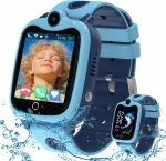 Laste nutikas k&auml;ekell Kesasohe 4G SIM, GPS, SOS, sinine, poolakeelne men&uuml;&uuml;