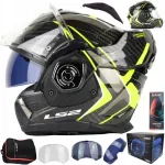 Mootorratta kiiver LS2 FF901 ADVANT X C FUTURE II, kollane