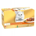 Gourmet Gold konserv kassidele pardiliha, oliivid, k&uuml;&uuml;likuliha, vasikaliha, komplekt 4 x 85 g