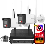 WiFi 4MPx HIKVISION IKS-2044BH-PH/W valvekomplekt 2 kaameraga