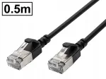 V&otilde;rgukaabel Cat.6A FTP, RJ45&ndash;RJ45, 0,5 m, must, SLIM ULTRAFLEX