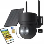 V&auml;liseks kasutuseks IP-kaamera SIM-kaardiga, 3 Mpx, 4G LTE, p&ouml;&ouml;ratav, 64 GB kaart