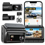 Salvestusseade DDPAI Z60T 4K tagumise ja sisemise kaameraga, paigalduskomplekti ning 128GB-ga