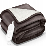 Elektriline soojendav pleed 180x130 cm, 9 temperatuuritaset, timer, Sherpa, pronksikarva