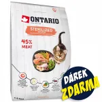 Kuiv kassitoit Ontario Cat Sterilised Salmon 6,5 kg
