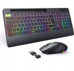 Klaviatuuri ja hiire komplekt Seenda, must, RGB taustvalgusega, QWERTZ