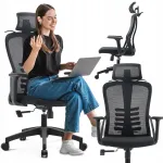 Must ergonoomiline kontoritool JULIET p&ouml;&ouml;rdlaual