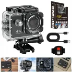 4K spordikaamera USB, WiFi, mikrofoniga, tarvikukomplekt, veekindel