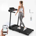 Kokkupandav elektriline jooksulint, 1&ndash;12 km/h, Bluetooth, FitShow, pulsiandur, k&otilde;larid