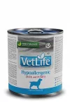 Vet Life Hypoallergenic koerakonservid pardiliha ja kartulitega, 300 g