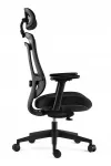 Ergonoomiline kontoritool, musta kangaga/v&otilde;rguga, reguleeritavad 4D k&auml;etugedega