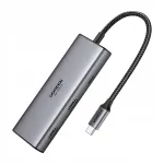 USB-C hub Ugreen CM498, 7 &uuml;hendust, 2x HDMI 4K@60Hz, 2x USB, 2x USB-C PD 100W, alumiinium