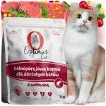 Kassitoit veiselihaga, l&otilde;he&otilde;li ja taur&iacute;niga, 1 kg, Optimus Cat