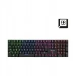 Sharkoon PureWriter RGB klaviatuur, must, FR, Kailh Choc Low Profile Blue