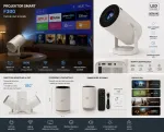 Projektor SMART F300 WiFi Android LED Full HD HDMI USB, 180&deg; p&ouml;&ouml;ramisega