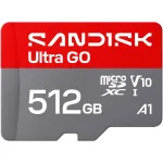 SanDisk ULTRA GO 512GB microSDHC Class 10 UHS-I A1 190MB/s m&auml;lukaart