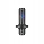 2 juhtmega mikrofoni lauastatiividega K9, 108 dB, RGB, USB-C, mustad