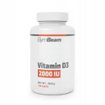 Toidulisand Vitamiin D3 2000 IU, GymBeam, 120 kapslit