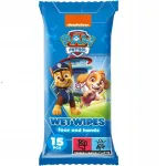Paw Patrol n&auml;o- ja k&auml;te niisked salvr&auml;tikud, vaarikamaitselised, 15 tk.